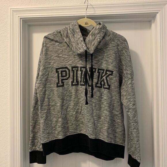 PINK Victoria Secret Cowl Neck Pullover Sweatshirt Size Large - Picture 1 of 5